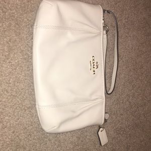 White/Cream Coach Wristlet